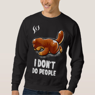 Sweatshirt Je ne fais pas les gens introverti dort Nerd Otter