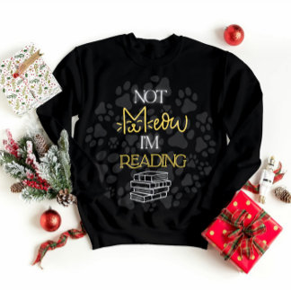 Sweatshirt Je ne lis pas Cat Art