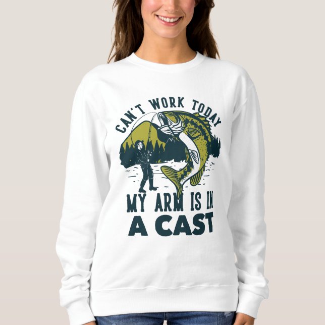 Sweatshirt Je ne peux pas travailler aujourd'hui mon bras dan (Devant)