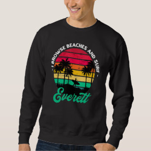 Sweatshirt Je Parcoure Les Plages Et Le Surf Everett Surfing 