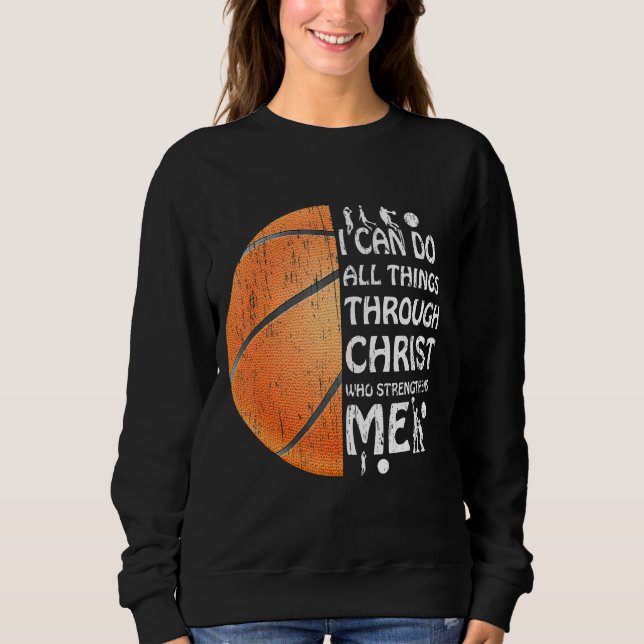 Sweatshirt Je Peux Faire Tout Par Le Christ Christian Bask (Devant)