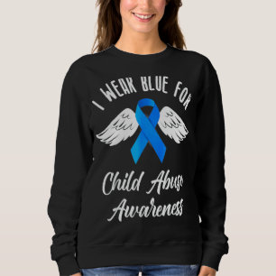 Sweatshirt Je Porte Du Bleu Pour La Sensibilisation À La Malt