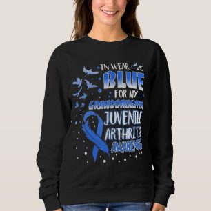 Sweatshirt Je Porte Du Bleu Pour Ma Petite-Fille, Juvenile Ar