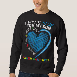 Sweatshirt Je Porte Du Bleu Pour Mon Fils Sensibilisations su