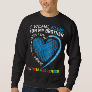 Sweatshirt Je Porte Du Bleu Pour Mon Puzzle Sensibilisation s