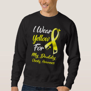 Sweatshirt Je porte du jaune pour la sensibilisation à l'obés