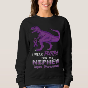 Sweatshirt Je Porte Du Purple Pour Mes Dinos De Sensibilisati