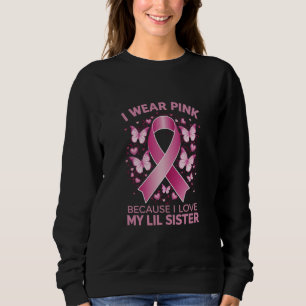 Sweatshirt Je porte du rose pour ma petite sœur sensibilisati