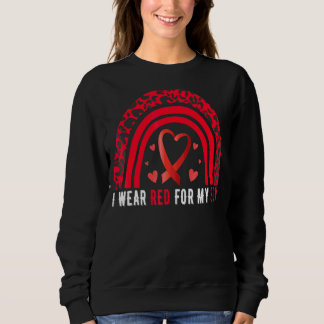 Sweatshirt Je Porte Du Rouge Pour Mon Fils Stroke Sensibilisa