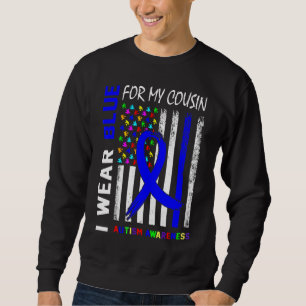 Sweatshirt Je Porte Du Ruban Bleu Pour Ma Sensibilisation sur