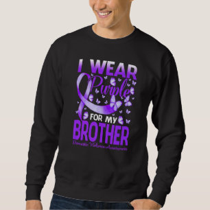 Sweatshirt Je porte du violet pour mon frère, violence domest
