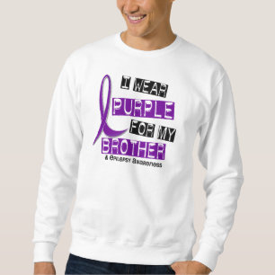 Sweatshirt Je porte le pourpre pour ma épilepsie du frère 3