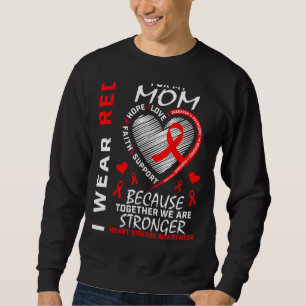 Sweatshirt Je Porte Le Rouge Pour Ma Mère Maladie Cardiaque R