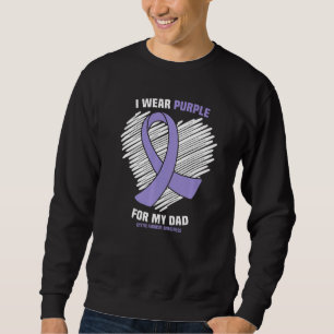 Sweatshirt Je Porte Le Violet Pour Mon Père Sensibilisation À