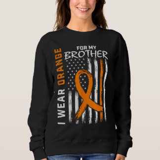 Sweatshirt Je Porte Orange Pour Mon Frère Leucémie Sensibilis