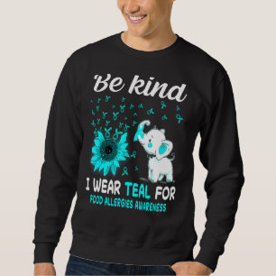 Sweatshirt Je Porte une sensibilisation Turquoise aux allergi
