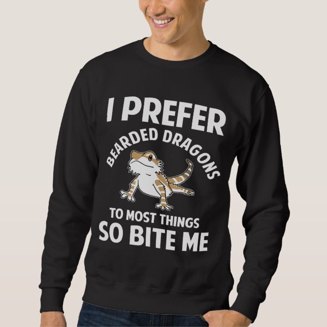 Sweatshirt Je préfère les dragons hérissés Zoo Farm Animal Me (Devant)