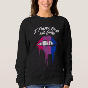 Sweatshirt Je préfère les garçons et les filles Bisexuel LGBT