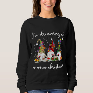 Sweatshirt Je Rêve D'Un Gnome De Noël Vin