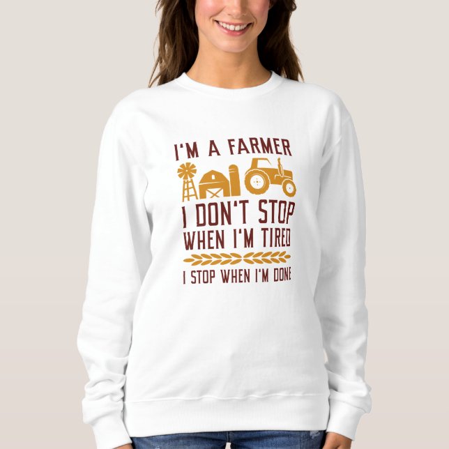 Sweatshirt Je suis agriculteur (Devant)