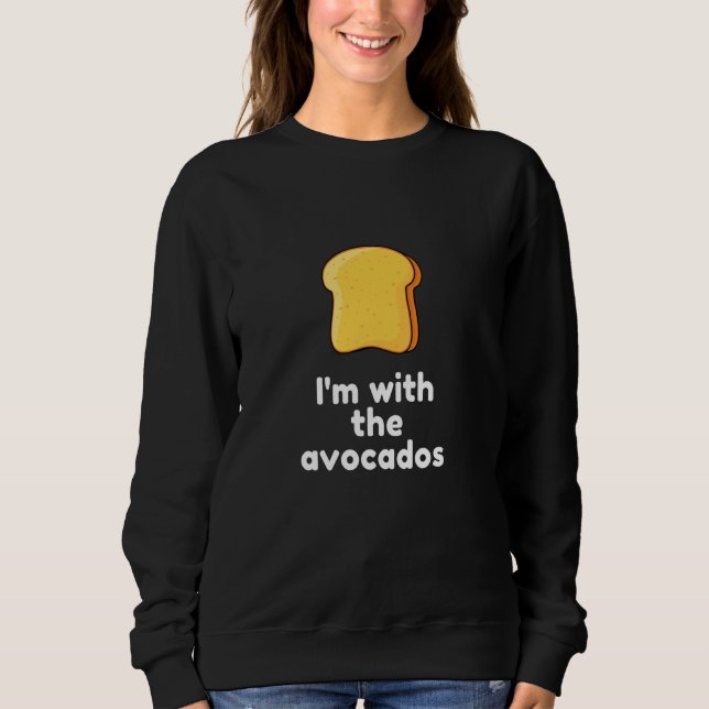 Sweatshirt Je Suis Avec Avocados Funny Easy Lazy Halloween Co (Devant)