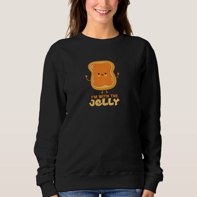 Sweatshirt Je Suis Avec Jelly Couple Peanut Butter Pul (Devant)