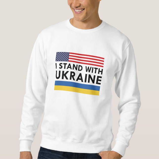 Sweatshirt Je Suis Avec Ukraine USA (Devant)