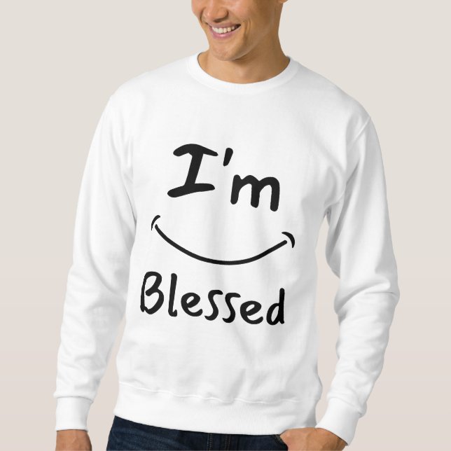 Sweatshirt Je suis béni Biblique Smile Hommes (Devant)