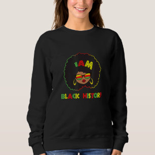 Sweatshirt Je suis Black History Girl Afro For African Americ