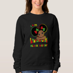 Sweatshirt Je suis Black History Petite fille Afro Love Afric