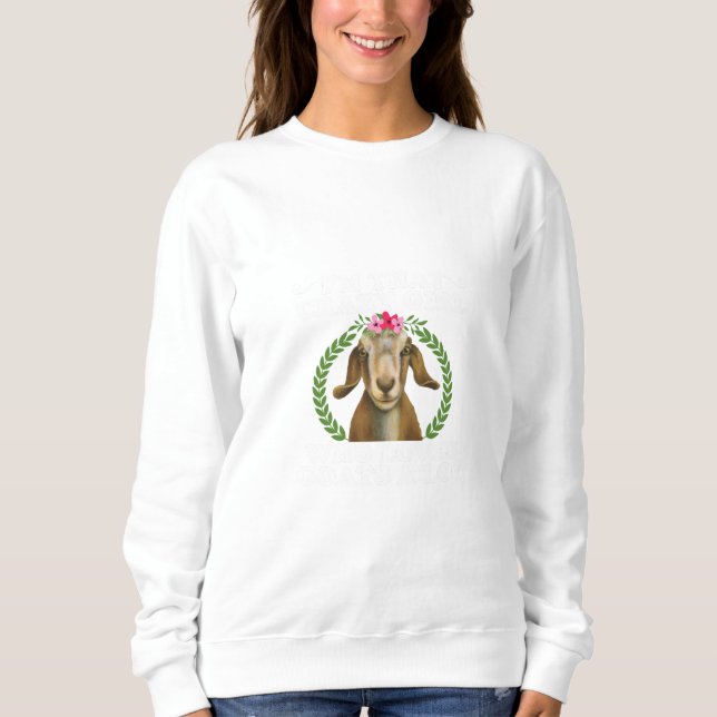 Sweatshirt Je suis cette folle fille qui aime beaucoup les ch (Devant)