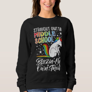 Sweatshirt Je Suis Directement Au Milieu I Unicorn I Graduat