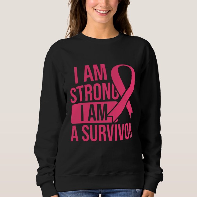 Sweatshirt Je suis fort, je suis un survivant (Devant)