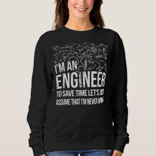 Sweatshirt Je Suis Ingénieur Ingénieur Ingénieur Civil Concep