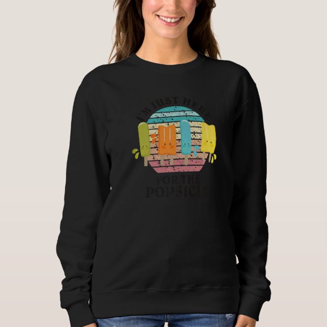 Sweatshirt Je suis juste ici pour le Popsicle pour hommes fem (Devant)