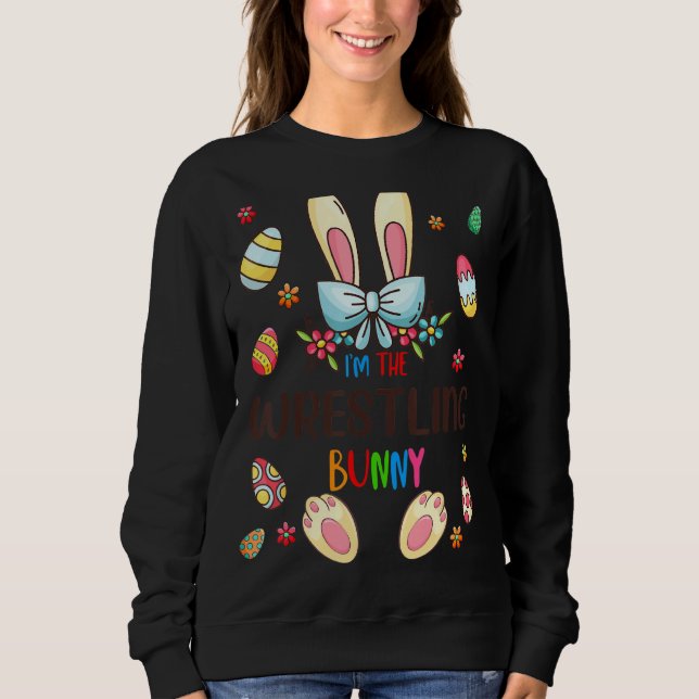 Sweatshirt Je suis la famille de jumelage de la fête de Pâque (Devant)