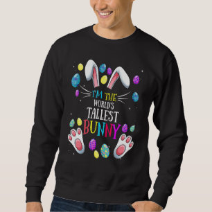 Sweatshirt Je suis la plus grande famille de jumeaux Bunny du