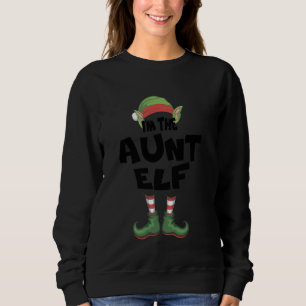 Sweatshirt Je Suis La Tante Elf Xmas Fauntie Pour Matching Fa