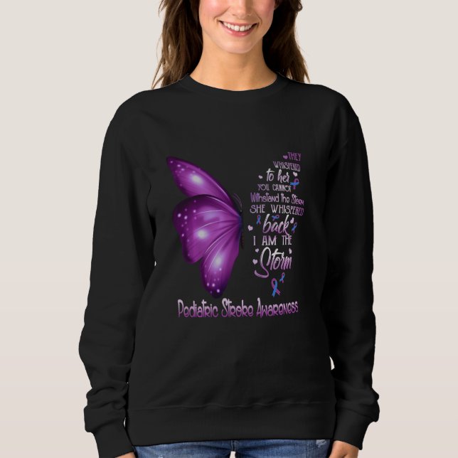 Sweatshirt Je Suis La Tempête Beurre De Sensibilisation À L'A (Devant)