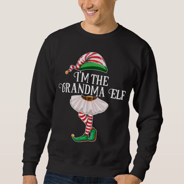 Sweatshirt Je suis le Cool Elf de grand-mère vêtement de cost (Devant)