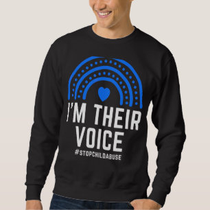 Sweatshirt Je suis leur Voice Heart Mois de sensibilisation à
