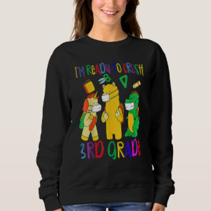 Sweatshirt Je Suis Prêt À Écraser La Llama Et Le Rex Unicorne