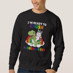 Sweatshirt Je suis prêt à écraser le jardin d'enfants Dinosau