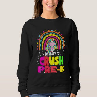 Sweatshirt Je Suis Prêt À Écraser L'Équipe Pré-K Pour Garçon 