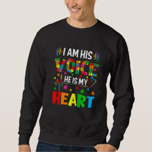 Sweatshirt Je Suis Sa Voix Il Est Mon Coeur Sensibilisation s