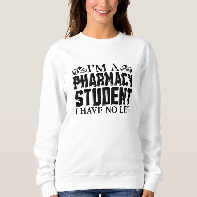 Sweatshirt Je suis un étudiant en pharmacie Technicien techni (Devant)