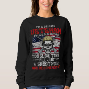 Sweatshirt Je suis un vieil homme grincheux trop vieux pour c
