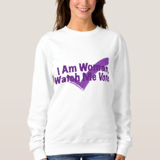Sweatshirt Je Suis Une Femme Me Regarder Voter Violet