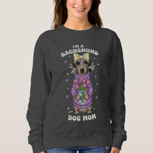 Sweatshirt Je suis une maman de Dachshund - Pull Violet