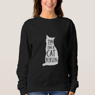 Sweatshirt Je suis une personne à chats